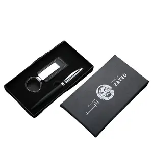 Ensemble de gadgets cadeaux, articles personnalisés porte-clés en cuir et stylo cadeau pour cadeaux promotionnels - Product Image 1
