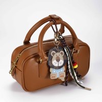 En gros, Breloque de sac en cuir, Porte-clés, Pendentif Lion en peluche mignon de dessin animé, Cordon tressé fait main, Accessoire de sac tendance