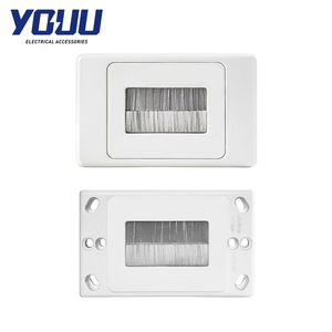YOUU Plaque murale de passage pour gestion de câbles encastrée pour câbles TV, blanche - Product Image 6