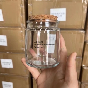 Pots <span class=keywords><strong>de</strong></span> bougie <span class=keywords><strong>en</strong></span> verre vert clair ambré direct d'usine <span class=keywords><strong>de</strong></span> 200ml avec couvercle <span class=keywords><strong>en</strong></span> liège bougeoirs et lanternes <span class=keywords><strong>de</strong></span> Noël - Product Image 4