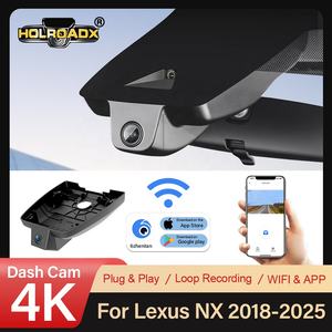 Cámara para Auto Holroadx OEM Look 4K, DVR para <span class=keywords><strong>Lexus</strong></span> NX y NX <span class=keywords><strong>Hybrid</strong></span> 2018-<span class=keywords><strong>2022</strong></span>, <span class=keywords><strong>UX</strong></span> 260h 2019-2020, Grabación en Bucle, Monitor de Estacionamiento, WiFi, App - Product Image 5