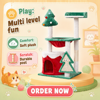 Jouet pour chat : Arbre de Noël personnalisé pour chats, tour de jeu avec griffoir et maisonnette-lit