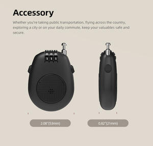 Casco antirrobo portátil Combinación ajustable Bloqueo de cable retráctil <span class=keywords><strong>para</strong></span> bicicleta scooter - Product Image 3