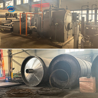 Machine de pyrolyse pour la transformation de mélanges de caoutchouc usagé et de plastique en huile combustible, avec stabilisation de tension sécurisée et alimentation suffisante