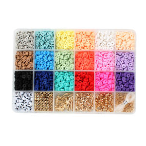 <span class=keywords><strong>Kit</strong></span> de bijoux, perles rondes en argile, pièces d'espacement de 6mm, <span class=keywords><strong>Fimo</strong></span> Heishi, perles plates en argile polymère pour la fabrication de bracelets, 3600 pièces - Product Image 6