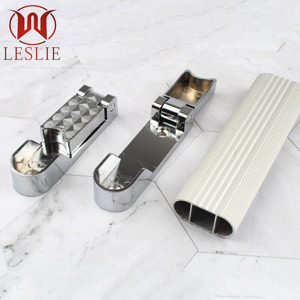 Tringles de penderie ovales en aluminium robustes dorées de 3 m de long, fixation murale non amovible pour suspendre les vêtements dans les placards et les armoires - Product Image 3