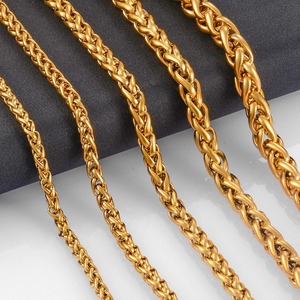 Vente flash - Collier classique en acier inoxydable couleur <span class=keywords><strong>or</strong></span>, tendance hip-hop, pour hommes et femmes - Product Image 1