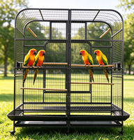 Cage en métal peinte OEM pour perroquet, chat, oiseau, grandes volières, maison pour animaux de compagnie