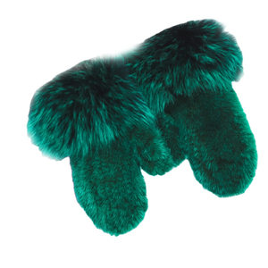 Mwfur Phụ Nữ Thời Trang Lông Đàn Hồi Làm Tay Phụ Nữ Sang Trọng Lông Chồn Găng Tay Lông Cáo Tóc Cắt Tỉa Lông Chồn Găng Tay Găng Tay - Product Image 1