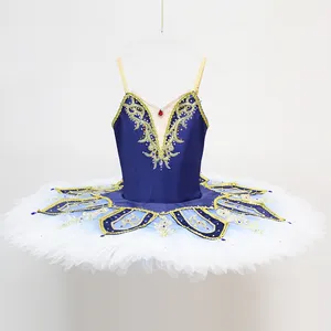 T0410 kaliteli mavi bale Tutu kostümleri Raymonda Act II bale elbise