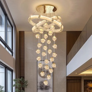 Crystal Pendant <b>Light</b> LZ 102 Round Multi Head LED Chandelier For Hotels And Guesthouses <b>Remote</b> <b>Control</b> Tmall Genie - Product Image 2