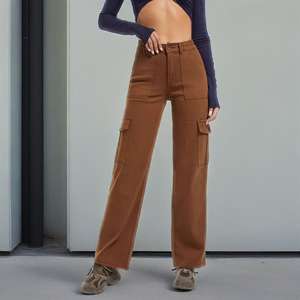 Nuevos pantalones vaqueros rectos sueltos de moda para Mujeres Europeas americanas de cintura alta Otoño Invierno ropa de trabajo estilo informal Jeans - Product Image 1