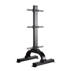 Longglory Gym Fitness Equipment Barbell Bumper Weight Plate Rack Em Estoque Vertical Weight Plate Tree