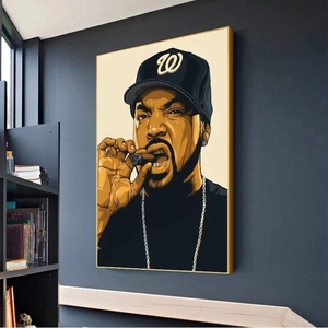 Peinture sur toile d'art de rappeur hip-hop <span class=keywords><strong>2Pac</strong></span>, portraits, affiches et impressions, art mural, images - Product Image 4