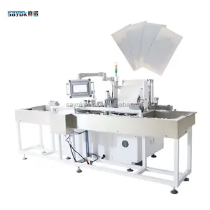 Automatic Paper Cutting Feeding Wrapping Equipment Surgical Glove Wallet Type Inner Packing Machine