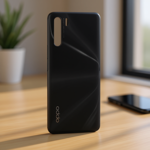 Carcasa Trasera de Repuesto para Oppo A91, Color Negro Lightning - Product Image 3