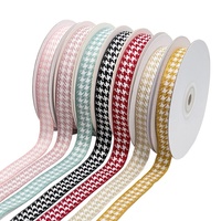 Nouveau ruban à carreaux pour nœuds DIY, accessoires pour cheveux, emballage de bouquet, ruban artisanal, ruban décoratif pour vêtements, boîte cadeau