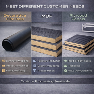 Panneau de boîtier de transport 18 mm |   Plaque de contreplaqué 18 mm plaqué film de placage de bouleau |   Modèle moderne écologique E1 anti-rayures découpé CNC - Product Image 5