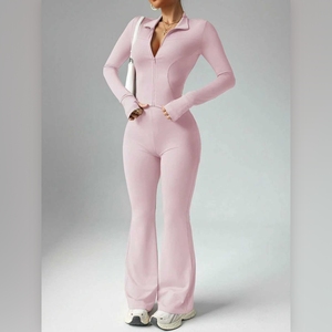 Quick-Dry Yoga Set for Women - Slim-Fit Fitness Wear Sexy Long-Sleeve Top & Long <b>Pants</b> Sports 2-Piece Set Fashion - Product Image 1