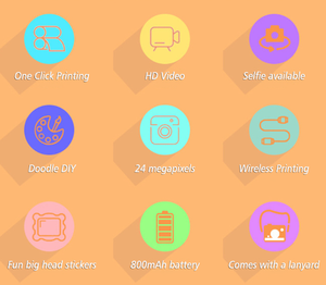 Cámara Instantánea para Niños <span class=keywords><strong>de</strong></span> 2.4 Pulgadas, Impresión Térmica sin Tinta, 1080P, con 16 Rollos <span class=keywords><strong>de</strong></span> Papel, Tarjeta SD <span class=keywords><strong>de</strong></span> 32GB, Impresora Recargable, Juguete para Niños Q5 - Product Image 5