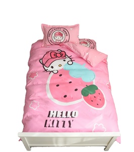 100% cotone ecologico <span class=keywords><strong>singolo</strong></span> 2 pezzi carino versione grande set biancheria da letto stampa fragola set copripiumino per ragazza - Product Image 1