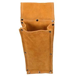 High Quality Fire Proof Heat Resistant Genuine Leather American Style Double Tier Welding Electrode Tool Storage Bag - Product Image 3