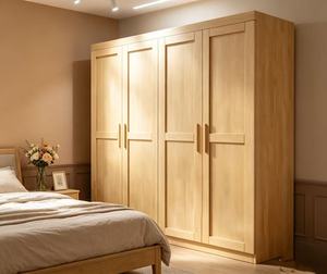 Armario Moderno Escandinavo de Madera Maciza Duradera con Puertas Abatibles, Independiente y Multiusos para Dormitorio - Product Image 6