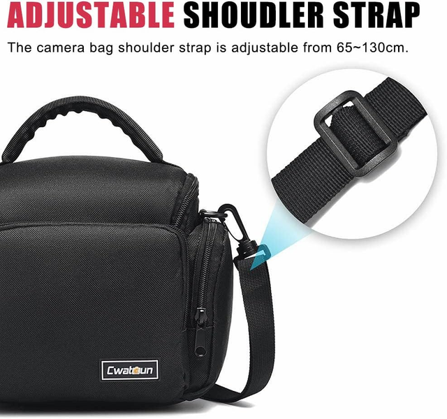 Portable Durable Digital Gear Camera Bags Waterproof Padded Compact Camera Shoulder Bag for DSLR/SLR/Mirrorless Cameras Zipper