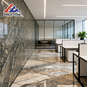 Lastra di Marmo Nero Dorato di Lusso Wenlei, Pietra Naturale con Venature Dorate per Pareti, Pavimenti, Piani di Lavoro, Cucina, Esterni e Design di Ville - Product Image 2