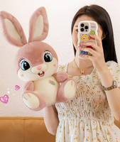 Peluche Lapin Rose Japonais Xinhui, Grande Poupée Rembourrée pour Enfants et Bébés avec Fonction Anti-Stress