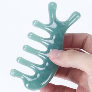 Logo personalizzato forma di delfino in resina pettine massaggio del cuoio capelluto testa meridiano massaggio Gua Sha pettine per donne uomini crescita dei capelli - Product Image 5