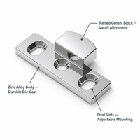 Plaque de fixation en zinc pour fenêtre, avec loquet simple, isolée thermiquement, pour fenêtres à battants et coulissantes, idéale pour l'hôtellerie, design moderne