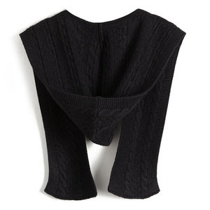 Date Tricot Pull Pull En Tricot Acrylique Châle Hiver En Gros Épais Mode À Capuche Super Ponchos - Product Image 4