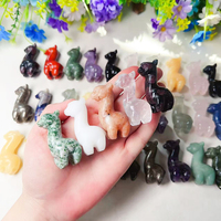 Prix de gros : Girafe sculptée en cristal de quartz améthyste naturel, pierre de guérison, pour cadeau