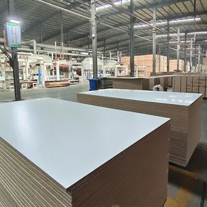 Good Quality Mdf Board 15mm 16mm 17mm 18mm Mdf Melamine Mdf For Furniture Solid Color Wood Grain