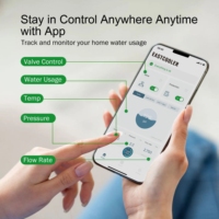 Prévention des dommages causés par l'eau dans les chambres d'hôtel, vanne intelligente WiFi, écran LCD, contrôle par application, détecteur de fuite