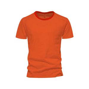 Haute qualité hommes décontracté motif solide à manches courtes T-Shirt Logo personnalisé impression 100% coton Jersey tissu Anti-rides séchage rapide - Product Image 5