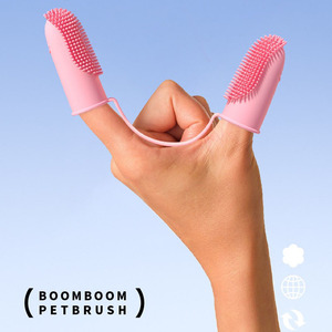 Bán buôn TPR Pet răng công cụ làm sạch chó ngón tay bàn chải đánh răng - Product Image 4