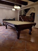 Nouvelle table de billard de luxe professionnelle sur mesure, design moderne de haute qualité, avec plateau en ardoise, revêtement en cuir et structure en bois massif, disponible en 9ft, 8ft et 7ft.