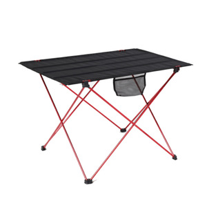 <span class=keywords><strong>Table</strong></span> <span class=keywords><strong>de</strong></span> camping pliable d'extérieur compacte avec sac <span class=keywords><strong>de</strong></span> transport, cadre métallique rouge, idéale pour les pique-niques, les barbecues, les festivals et la randonnée - Product Image 6