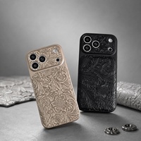 Étui de téléphone en PU de luxe antichoc pour iPhone