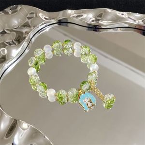 Pulsera de cuentas de cristal craquelado con diseño de palomitas de maíz de fantasía, con dijes para niña, de color degradado, para niñas y mujeres, pulseras de la amistad, joyería - Product Image 5