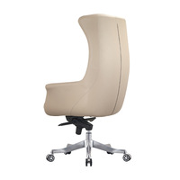 Chaise de bureau exécutive moderne de luxe léger, en cuir, avec structure métallique, design ergonomique, siège large et rembourré, dossier haut