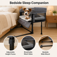 Lit portable pour chien de luxe, petit rectangle, avec logo personnalisé, super doux, écologique, motif uni, housse amovible, pliable
