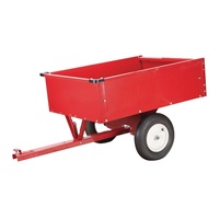 Chariot à benne basculante en acier de 500 lb pour outils d'extérieur Structure de remorquage de 10 pieds cubes pour chariots à main et chariots conçus pour une utilisation facile