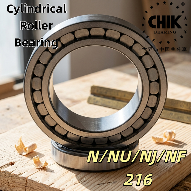 NU216 NJ216 NF216 N216 Cylindrical Roller Bearing 80x140x26mm Steel Cage 214 215 217 218 219 220 Series Available