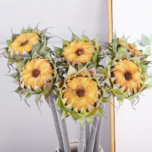 A174 <b>Single</b> Sunflower 30cm-100cm Silk <b>Flower</b> High Simulation Home Decor Outdoor Props - Product Image 2