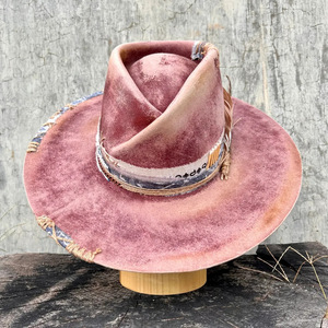 Sombrero <span class=keywords><strong>de</strong></span> <span class=keywords><strong>lana</strong></span> pura retro con banda tejida y decoración <span class=keywords><strong>de</strong></span> plumas <span class=keywords><strong>de</strong></span> animales Sombrero <span class=keywords><strong>de</strong></span> vaquero <span class=keywords><strong>de</strong></span> fieltro <span class=keywords><strong>de</strong></span> <span class=keywords><strong>lana</strong></span> <span class=keywords><strong>de</strong></span> ala ancha a prueba <span class=keywords><strong>de</strong></span> Sol <span class=keywords><strong>de</strong></span> moda vintage - Product Image 3