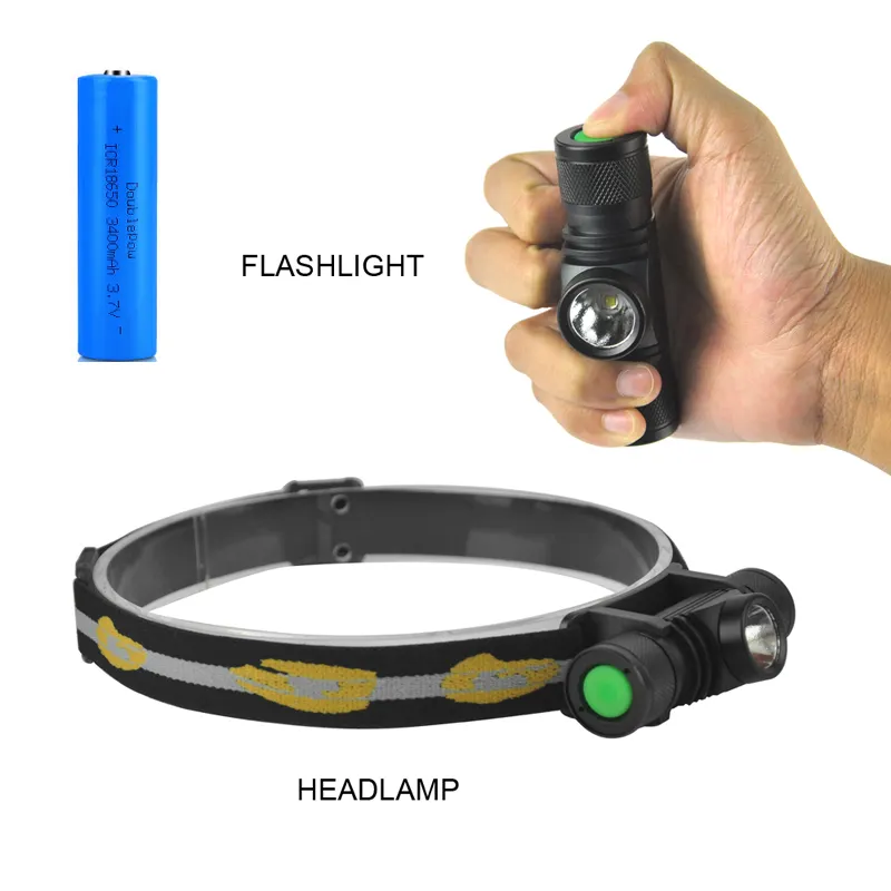 Xtreme Bright 1000 Lumen Rechargeable LED Headlight Lightweight Durable Waterproof Camping Hiking LED Headlamp Flashlight