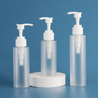 Flacon en plastique PET givré pour cosmétiques avec bouchon pulvérisateur, flacon en plastique avec brume fine pour parfum/tonique